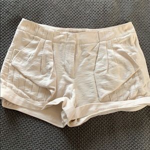 BCBG cream shorts
